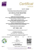 Certif-IATF-GAY DECOLLETAG